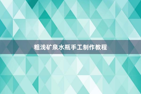 粗浅矿泉水瓶手工制作教程