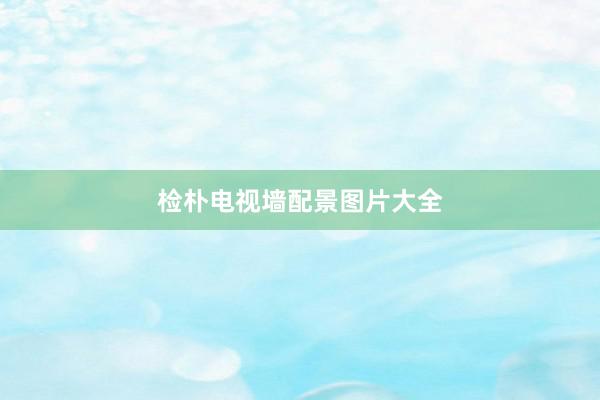 检朴电视墙配景图片大全